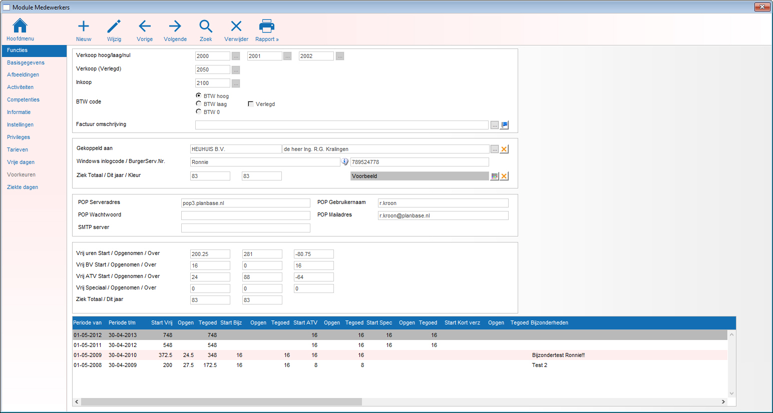 PlanProf - personeel informatie